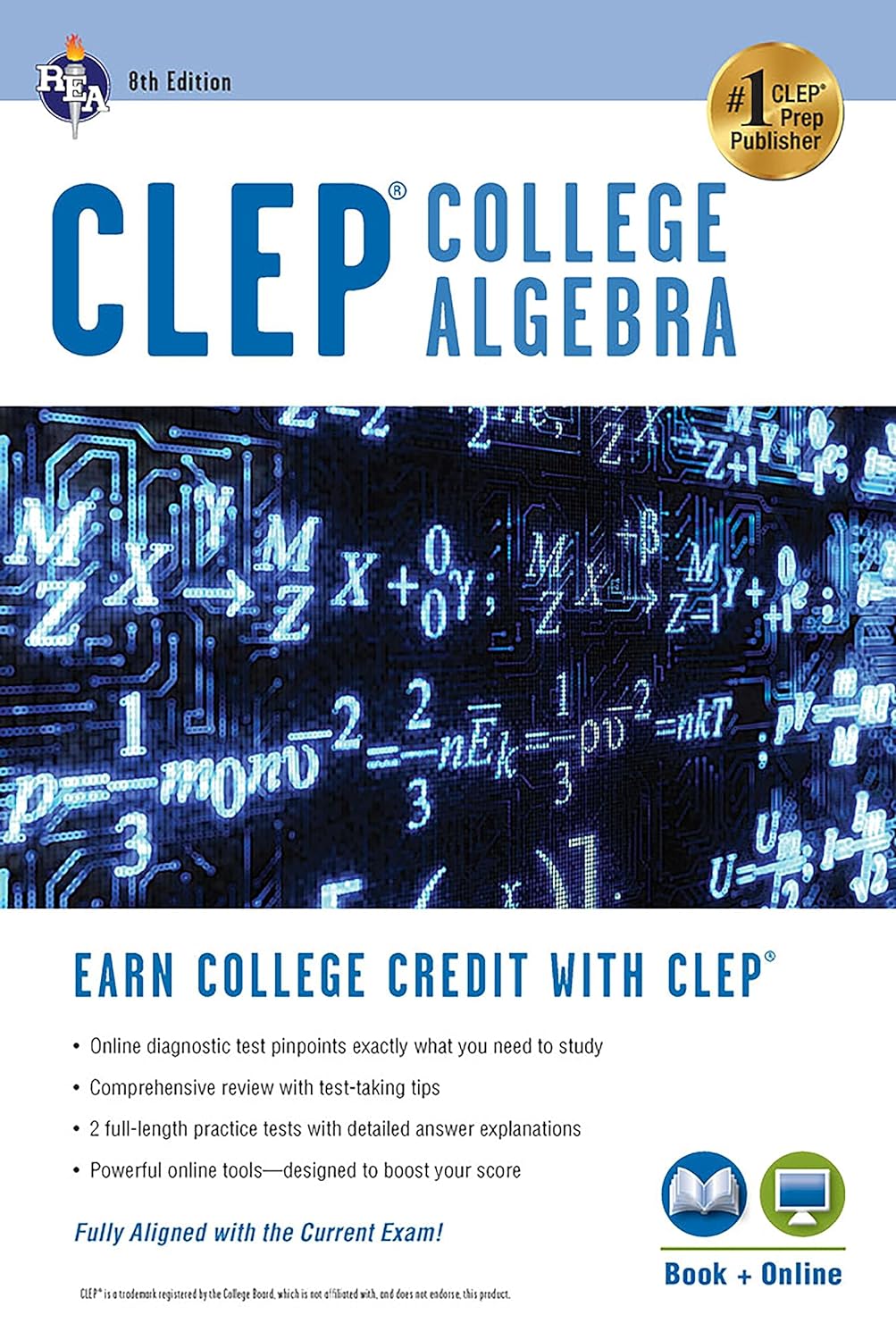 CLEP® College Algebra Book + Online (CLEP Test Preparation)